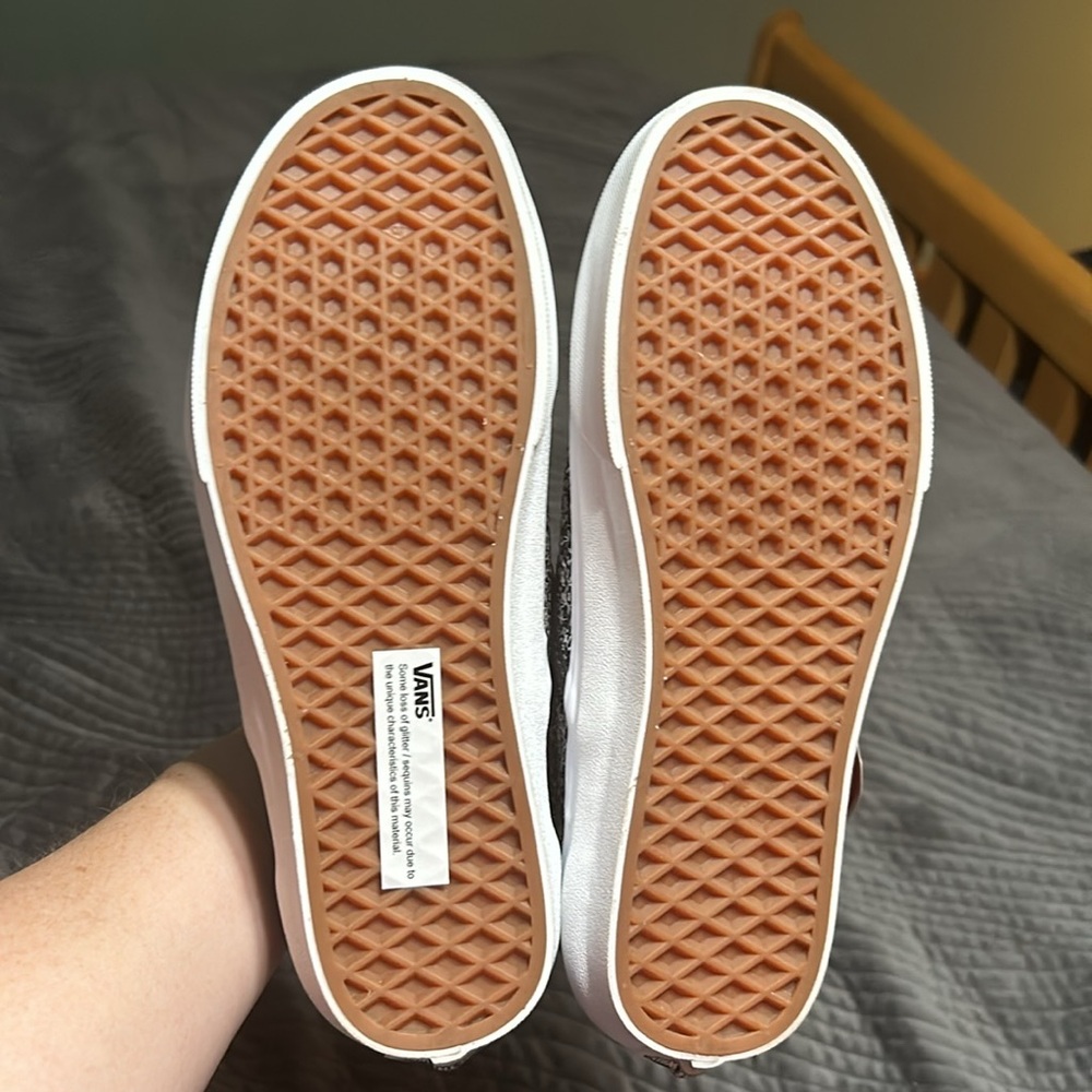 Shiny Party slip on Vans. Size 9. NIB - Picture 3 of 4